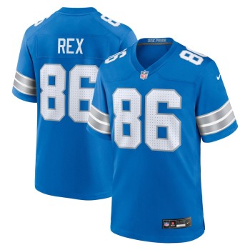 Men's Detroit Lions Isaac Rex  Blue Game Jersey Men's Detroit Lions Isaac Rex  Blue Game Jersey