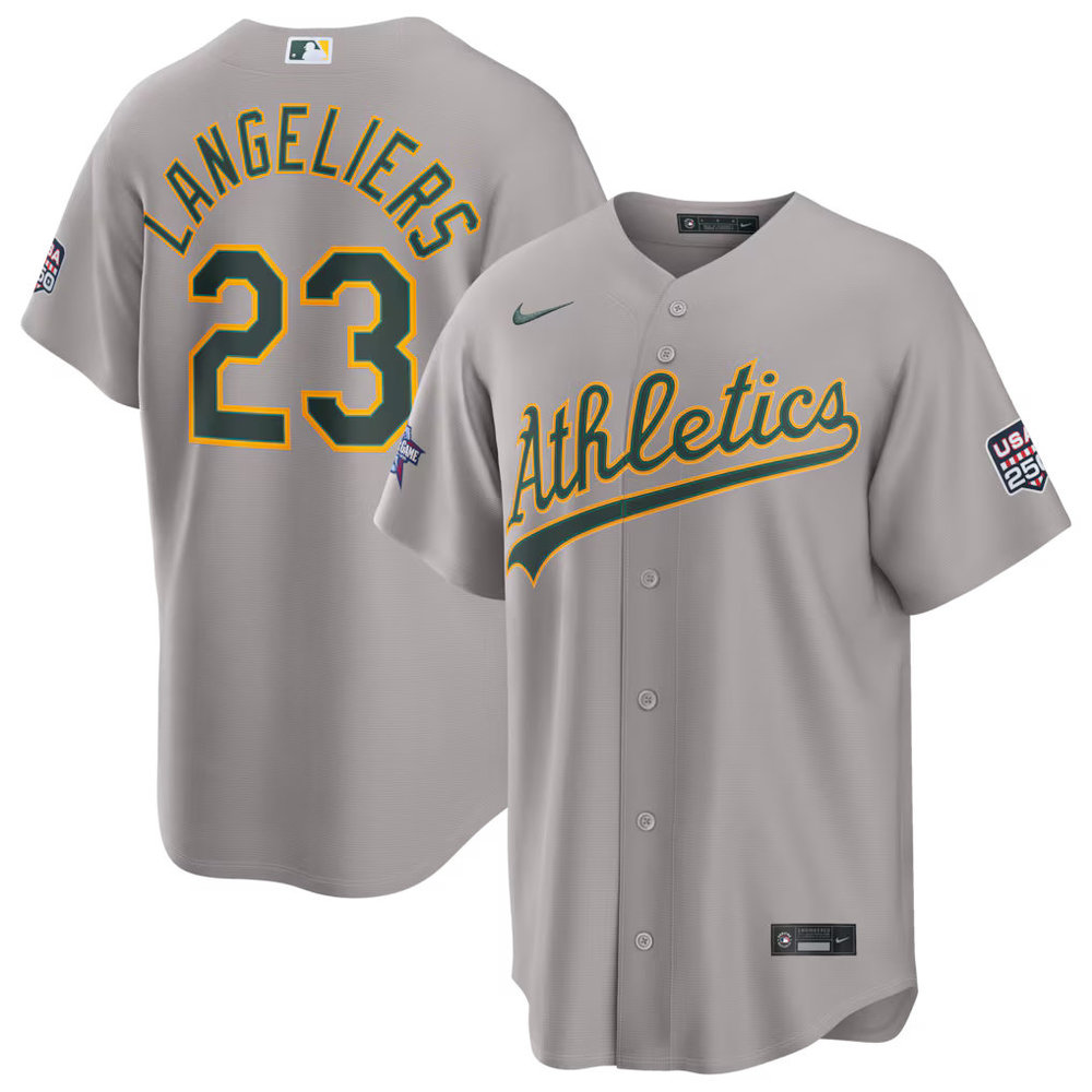 Youth Oakland Athletics #23 Shea Langeliers Nike Gray 2026 All-Star Game Replica Jersey