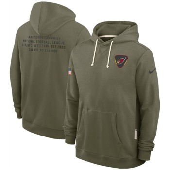 Men's Arizona Cardinals Olive 2025 Salute to Service Pullover Hoodie Men's Arizona Cardinals Olive 2025 Salute to Service Pullover Hoodie