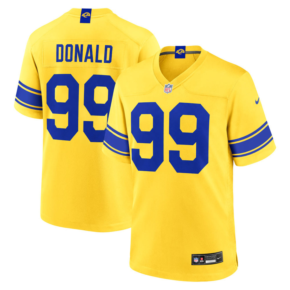 Youth Los Angeles Rams #99 Aaron Donald Nike Classic Sol Game Jersey