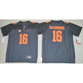 Vols #16 Peyton Manning Grey Stitched Youth NCAA Jersey