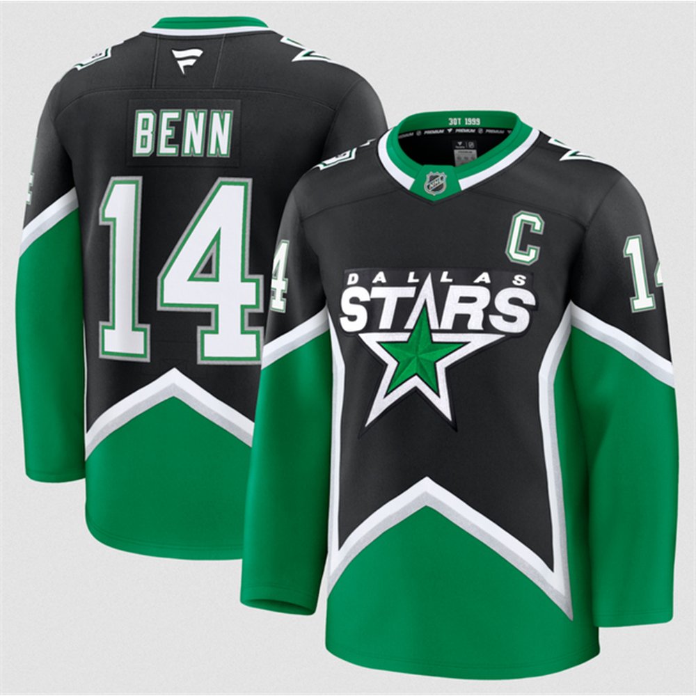 Youth Dallas Stars #14 Jamie Benn Black 2025-26 Alternate Stitched Hockey Jersey Youth Dallas Stars #14 Jamie Benn Black 2025-26 Alternate Stitched Hockey Jersey