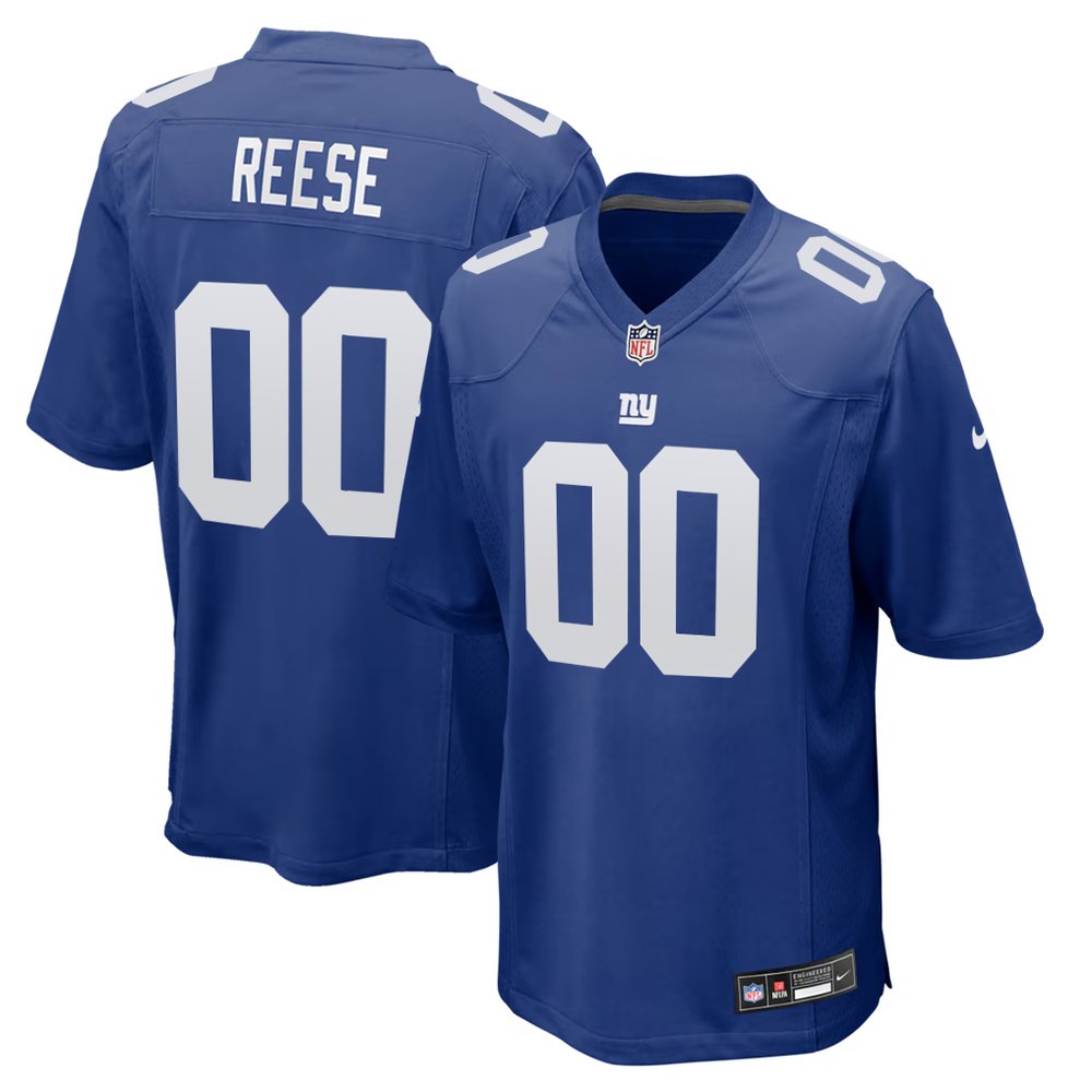 Youth New York Giants Arvell Reese Royal 2026 NFL Draft Game Jersey