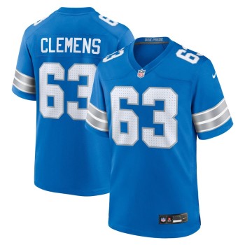 Men's Detroit Lions Duke Clemens  Blue Game Jersey