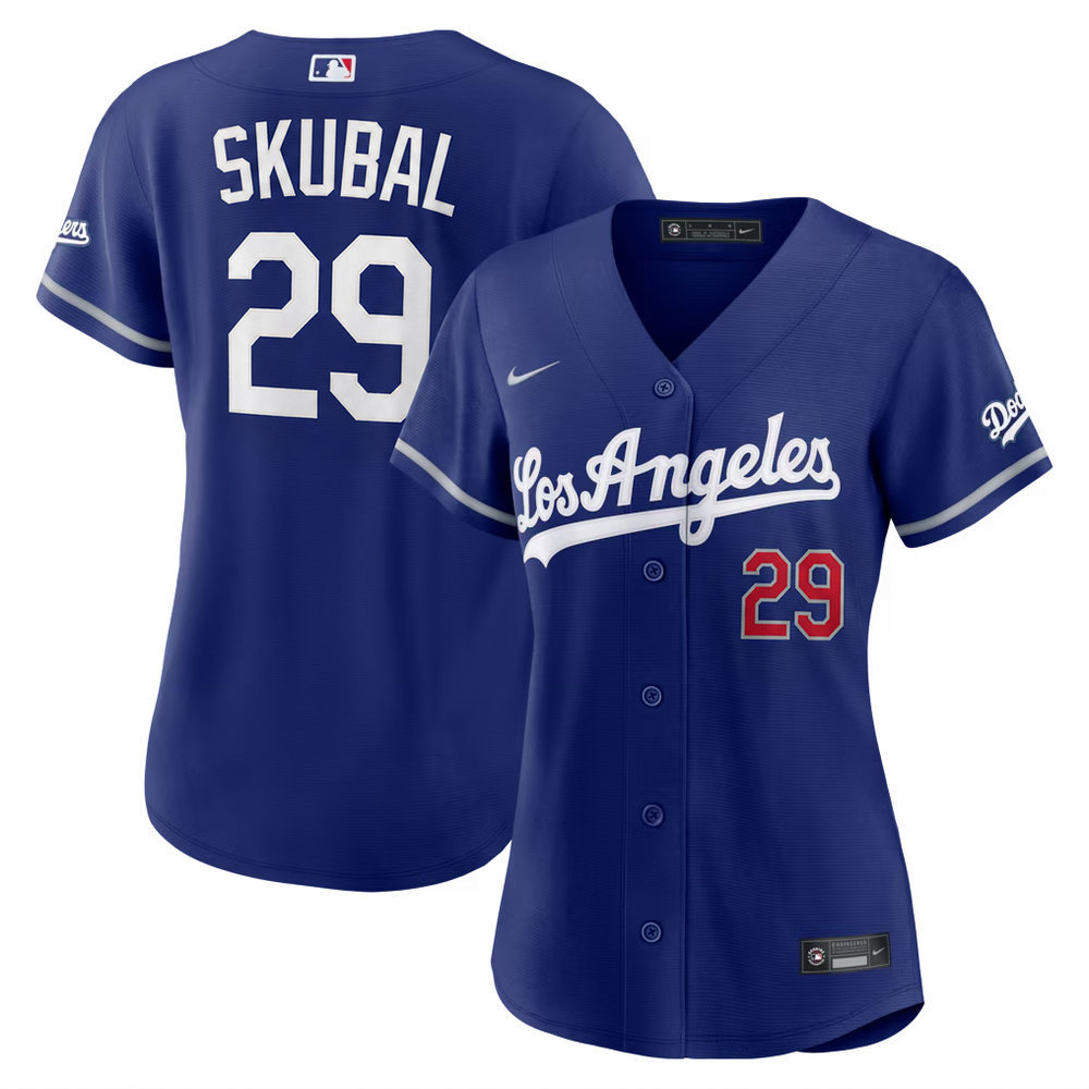 Women's Los Angeles Dodgers #29 Tarik Skubal Nike Royal Alternate Stadium Jersey
