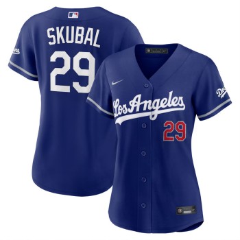 Women's Los Angeles Dodgers #29 Tarik Skubal Nike Royal Alternate Stadium Jersey