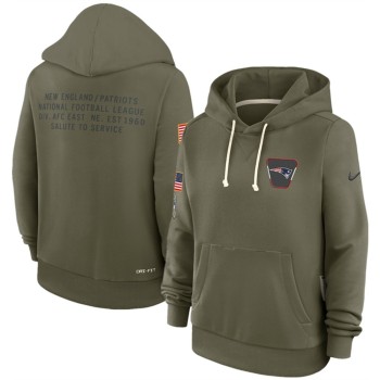 Women's New England Patriots Olive 2025 Salute to Service Sideline Standard Issue Dri-FIT Hoodie(Run Small) Women's New England Patriots Olive 2025 Salute to Service Sideline Standard Issue Dri-FIT Hoodie(Run Small)