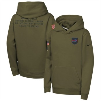 Youth Buffalo Bills Olive 2025 Salute to Service Club Fleece Hoodie Youth Buffalo Bills Olive 2025 Salute to Service Club Fleece Hoodie