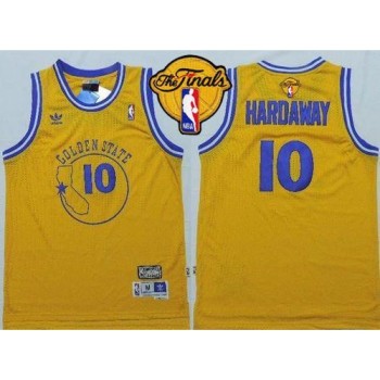 Warriors #10 Tim Hardaway Gold New Throwback The Finals Patch Stitched NBA Jersey Warriors #10 Tim Hardaway Gold New Throwback The Finals Patch Stitched NBA Jersey
