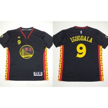 Warriors #9 Andre Iguodala Black Slate Chinese New Year Stitched NBA Jersey