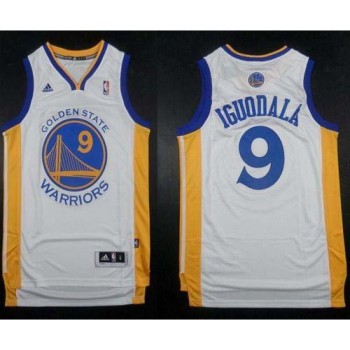 Warriors #9 Andre Iguodala White Revolution 30 Stitched NBA Jersey