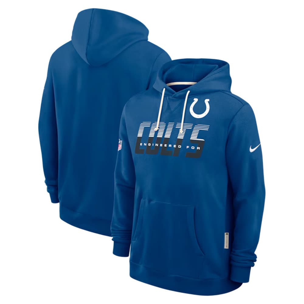 Men's Indianapolis Colts Royal Sideline Standard Issue Top Prospect Dri-FIT Hoodie
