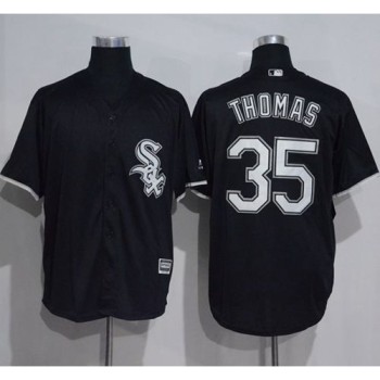 White Sox #35 Frank Thomas Black New Cool Base Stitched MLB Jersey White Sox #35 Frank Thomas Black New Cool Base Stitched MLB Jersey