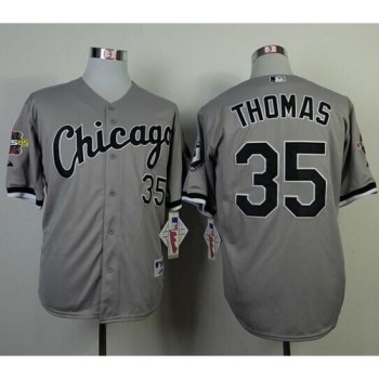 White Sox #35 Frank Thomas Grey Cool Base Stitched MLB Jersey White Sox #35 Frank Thomas Grey Cool Base Stitched MLB Jersey