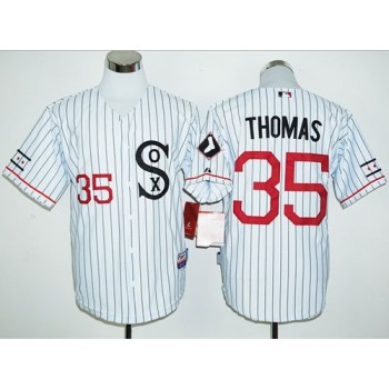 White Sox #35 Frank Thomas White(Black Strip) Cooperstown Stitched MLB Jersey White Sox #35 Frank Thomas White(Black Strip) Cooperstown Stitched MLB Jersey