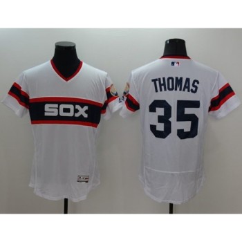 White Sox #35 Frank Thomas White Flexbase Authentic Collection Alternate Home Stitched MLB Jersey White Sox #35 Frank Thomas White Flexbase Authentic Collection Alternate Home Stitched MLB Jersey