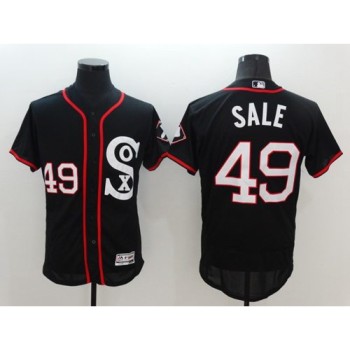 White Sox #49 Chris Sale Black New Flexbase Authentic Collection Stitched MLB Jersey White Sox #49 Chris Sale Black New Flexbase Authentic Collection Stitched MLB Jersey