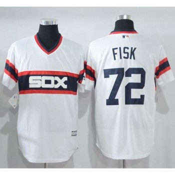 White Sox #72 Carlton Fisk White New Cool Base Alternate Home Stitched MLB Jersey White Sox #72 Carlton Fisk White New Cool Base Alternate Home Stitched MLB Jersey