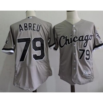 White Sox #79 Jose Abreu Grey Flexbase Authentic Collection Stitched MLB Jersey White Sox #79 Jose Abreu Grey Flexbase Authentic Collection Stitched MLB Jersey