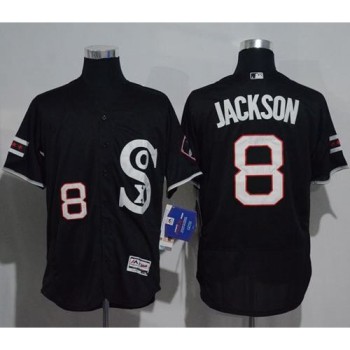 White Sox #8 Bo Jackson Black New Flexbase Authentic Collection Stitched MLB Jersey White Sox #8 Bo Jackson Black New Flexbase Authentic Collection Stitched MLB Jersey