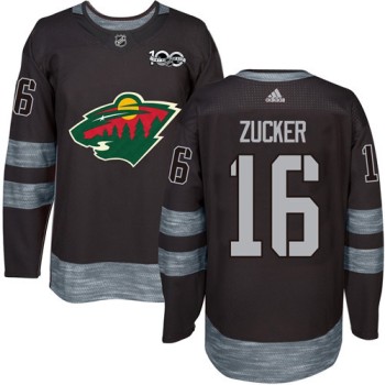 Wild #16 Jason Zucker Black 1917-2017 100th Anniversary Stitched NHL Jersey Wild #16 Jason Zucker Black 1917-2017 100th Anniversary Stitched NHL Jersey