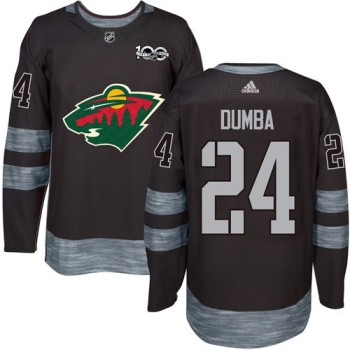 Wild #24 Matt Dumba Black 1917-2017 100th Anniversary Stitched NHL Jersey Wild #24 Matt Dumba Black 1917-2017 100th Anniversary Stitched NHL Jersey