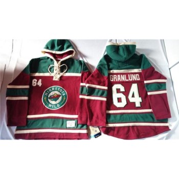 Wild #64 Mikael Granlund Red Sawyer Hooded Sweatshirt Stitched NHL Jersey Wild #64 Mikael Granlund Red Sawyer Hooded Sweatshirt Stitched NHL Jersey