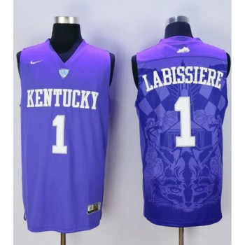 Wildcats #1 Skal Labissiere Blue Basketball Stitched NCAA Jersey