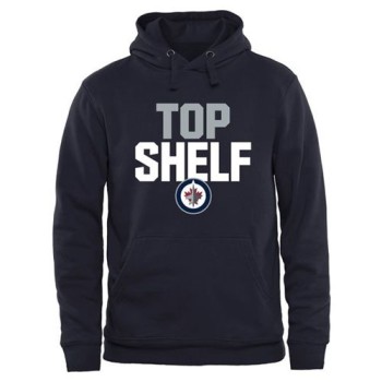 Winnipeg Jets Top Shelf Pullover Hoodie Navy Winnipeg Jets Top Shelf Pullover Hoodie Navy