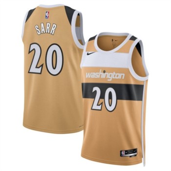 Men's Washington Wizards #20 Alex Sarr Gold 2025/26 City Edition Stitched Basketball Jersey