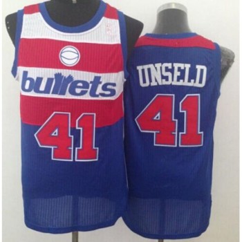 Wizards #41 Wes Unseld Blue Bullets Throwback Stitched NBA Jersey Wizards #41 Wes Unseld Blue Bullets Throwback Stitched NBA Jersey