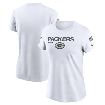Women's Green Bay Packers  White 2024 Salute To Service Legend Performance T-Shirt