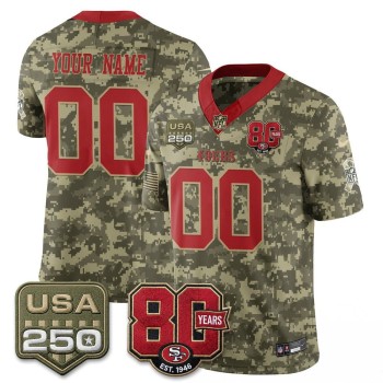 Youth San Francisco 49ers Camo 2026 Salute to Service Vapor F.U.S.E. Limited Custom Jersey Youth San Francisco 49ers Camo 2026 Salute to Service Vapor F.U.S.E. Limited Custom Jersey