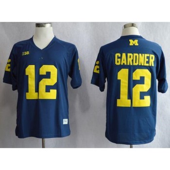 Wolverines #12 Devin Gardner Blue Big 10 Patch Stitched NCAA Jersey Wolverines #12 Devin Gardner Blue Big 10 Patch Stitched NCAA Jersey