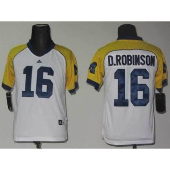 Wolverines #16 Denard Robinson White Stitched Youth NCAA Jersey Wolverines #16 Denard Robinson White Stitched Youth NCAA Jersey
