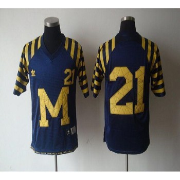 Wolverines #21 Desmond Howard Blue Under The Lights Stitched NCAA Jersey Wolverines #21 Desmond Howard Blue Under The Lights Stitched NCAA Jersey