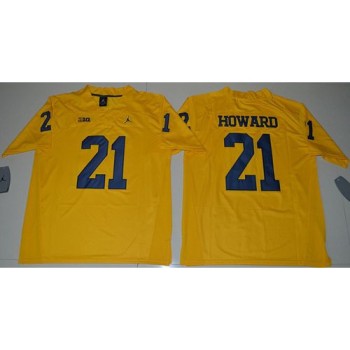 Wolverines #21 Desmond Howard Gold Limited Stitched NCAA Jersey Wolverines #21 Desmond Howard Gold Limited Stitched NCAA Jersey
