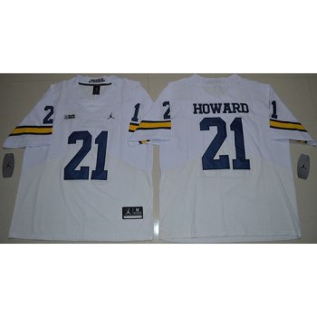 Wolverines #21 Desmond Howard White Elite Stitched NCAA Jersey Wolverines #21 Desmond Howard White Elite Stitched NCAA Jersey