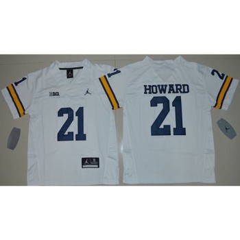 Wolverines #21 Desmond Howard White Stitched Youth NCAA Jersey Wolverines #21 Desmond Howard White Stitched Youth NCAA Jersey