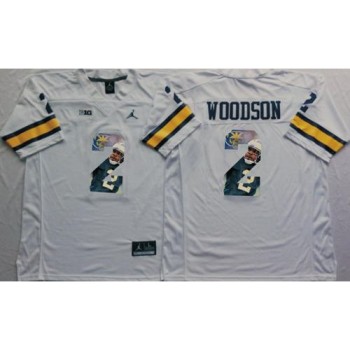 Wolverines #2 Charles Woodson White Player Fashion Stitched NCAA Jersey Wolverines #2 Charles Woodson White Player Fashion Stitched NCAA Jersey