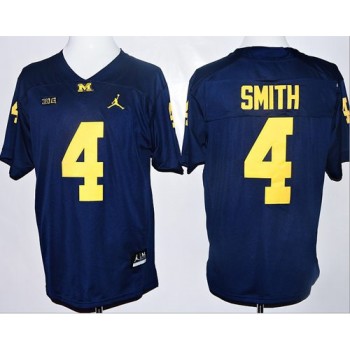 Wolverines #4 De'Veon Smith Navy Blue Stitched NCAA Jersey Wolverines #4 De'Veon Smith Navy Blue Stitched NCAA Jersey