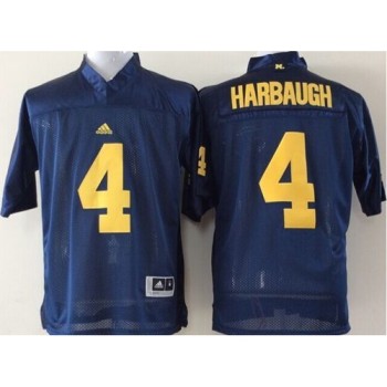 Wolverines #4 Jim Harbaugh Blue Stitched Youth NCAA Jersey Wolverines #4 Jim Harbaugh Blue Stitched Youth NCAA Jersey