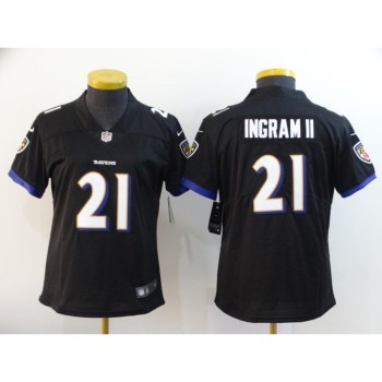 Women's Baltimore Ravens #21 Mark Ingram II Black Vapor Untouchable Limited NFL Jersey(Run Small) Women's Baltimore Ravens #21 Mark Ingram II Black Vapor Untouchable Limited NFL Jersey(Run Small)