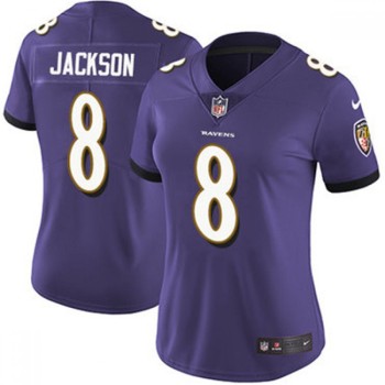 Women's Baltimore Ravens #8 Lamar Jackson Purple Vapor Untouchable Limited NFL Jersey Women's Baltimore Ravens #8 Lamar Jackson Purple Vapor Untouchable Limited NFL Jersey