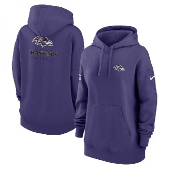 Women's Baltimore Ravens Purple Sideline Club Fleece Pullover Hoodie(Run Small) Women's Baltimore Ravens Purple Sideline Club Fleece Pullover Hoodie(Run Small)