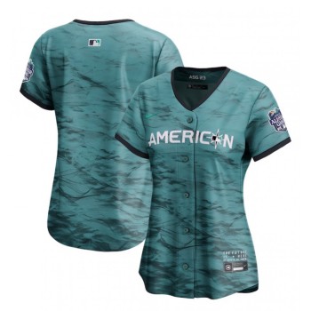 Women's Blank 2023 All-star Teal Stitched Baseball Jersey(Run Small)