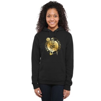 Women's Boston Celtics Gold Collection Pullover Hoodie Black Women's Boston Celtics Gold Collection Pullover Hoodie Black
