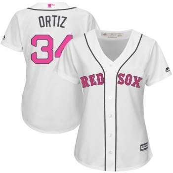 Women's Boston Red Sox #34 David Ortiz White/Pink Cool Base Stitched Jersey(Run Small) Women's Boston Red Sox #34 David Ortiz White/Pink Cool Base Stitched Jersey(Run Small)