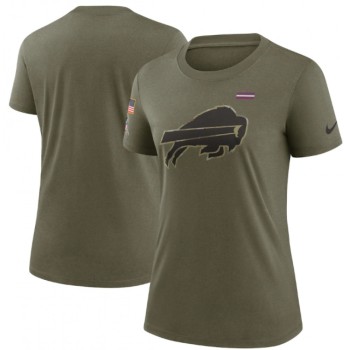 Women's Buffalo Bills Olive 2021 Salute To Service T-Shirt (Run Small) Women's Buffalo Bills Olive 2021 Salute To Service T-Shirt (Run Small)