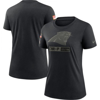 Women's Carolina Panthers 2020 Black Salute To Service Performance T-Shirt (Run Small) Women's Carolina Panthers 2020 Black Salute To Service Performance T-Shirt (Run Small)